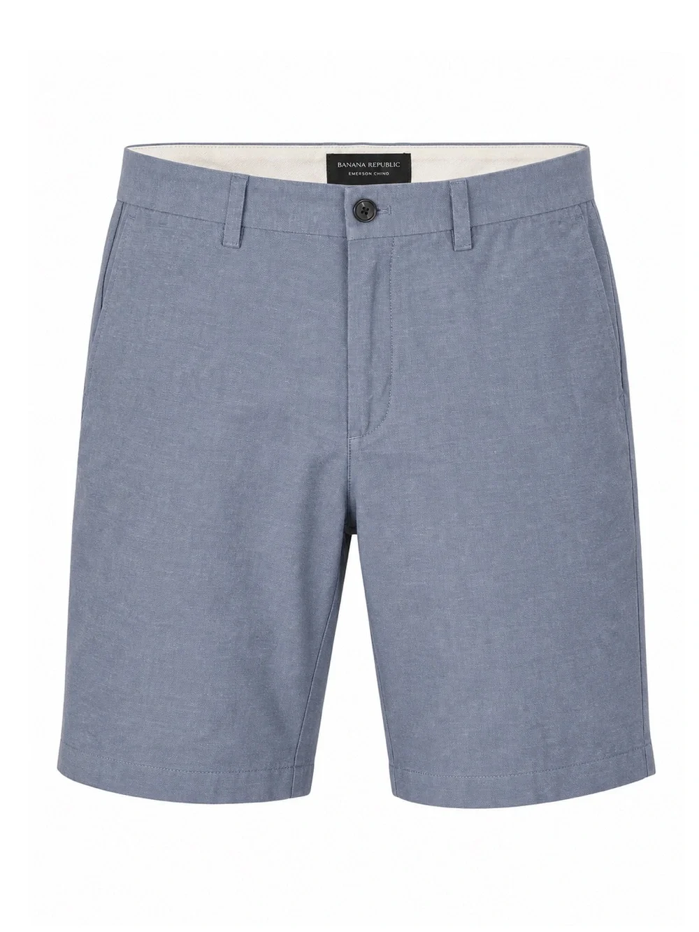 Banana Republic Emerson Short Men's 34 Light Blue Chambray Linen Cotton Chino